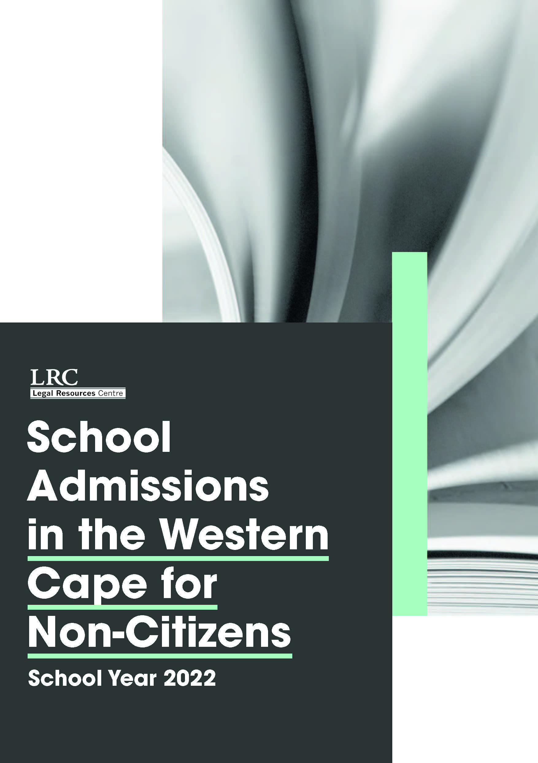 Front page of booklet on school admissions in the Western Cape for Non-Citizens